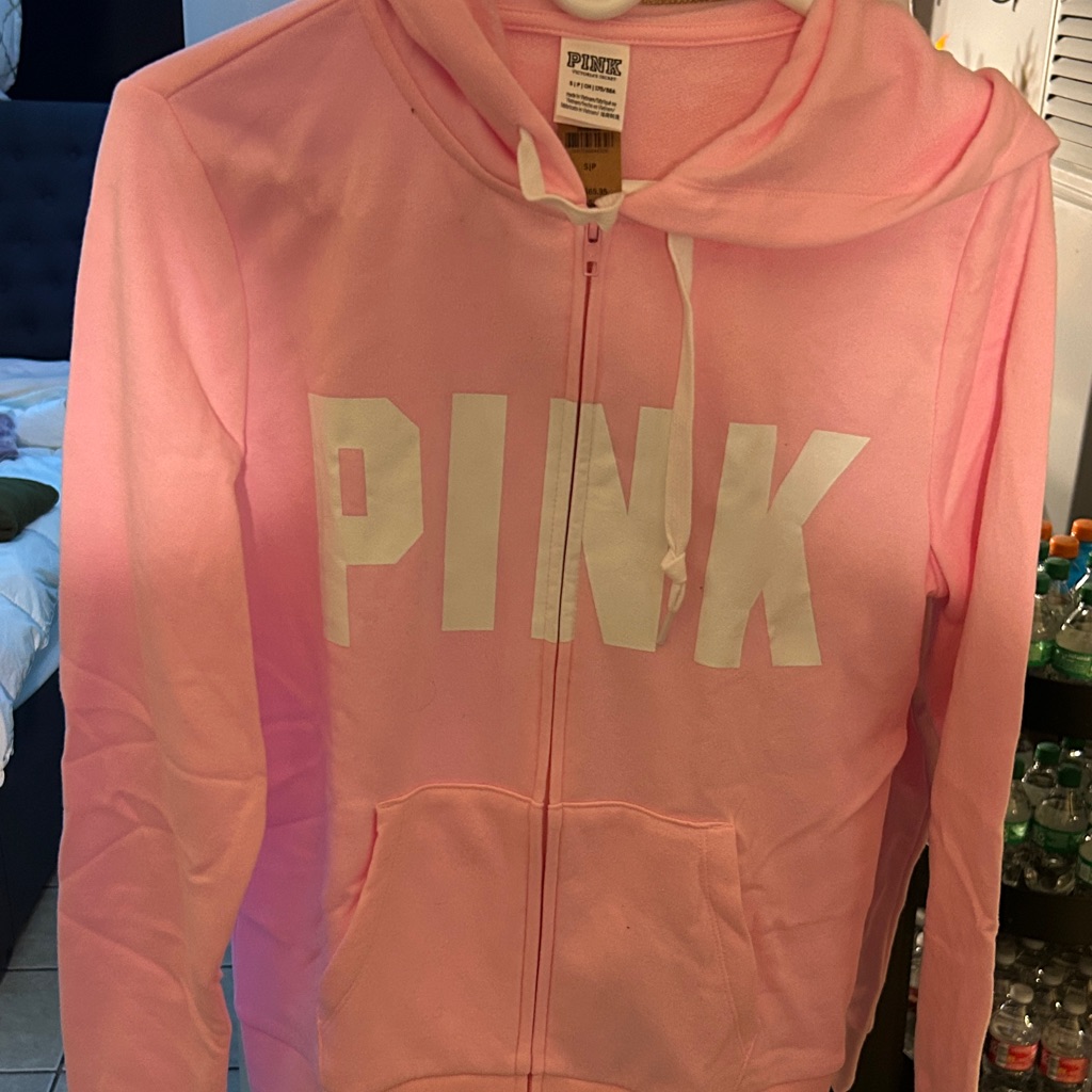 Pink Victoria's Secret Light Pink Hoodie